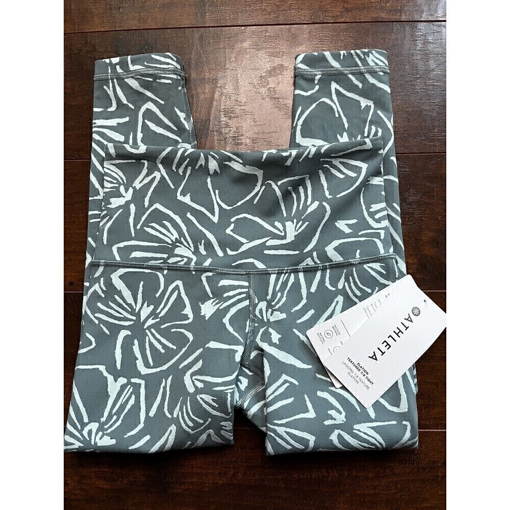 Athleta Elation Textured 7/8 Tight Legging Printed Sz XXS